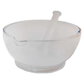 GLASS MORTAR and PESTLE
